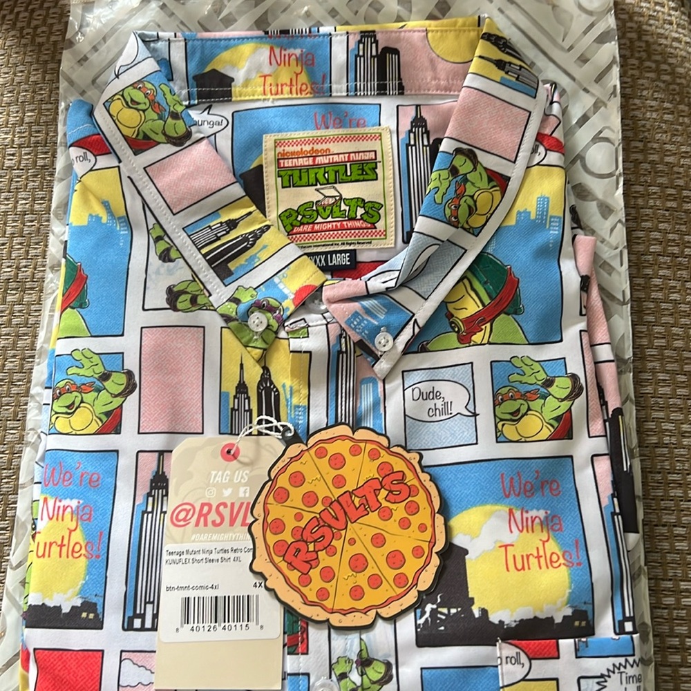 4XL comic ninja Turtles RSVLTS new never worn